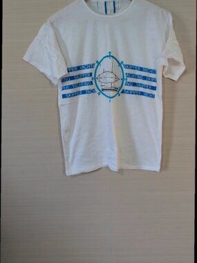 Vintage Skipper Yachting Sailboat Graphic T Shirt Size M Nautical Marine Summer